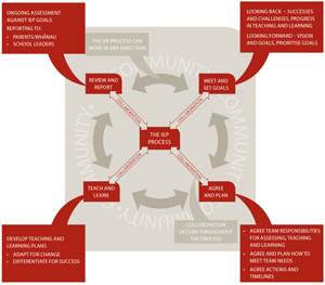 The IEP Process diagram with additional explanation of the four core components The IEP Process diagram with additional explanation of the four core components