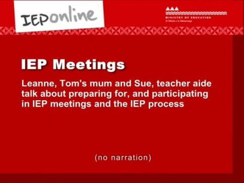 Opening title to Tom's IEP meetings story